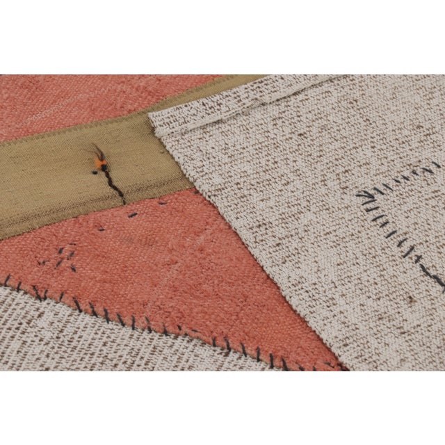 Textile Vintage Patchwork Tapestry “Fragments of Time” in Neutral Pink Hues - Rug & Kilim For Sale - Image 7 of 9