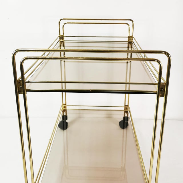 Gold Vintage Mobile Bar, Germany, 1970s For Sale - Image 8 of 16