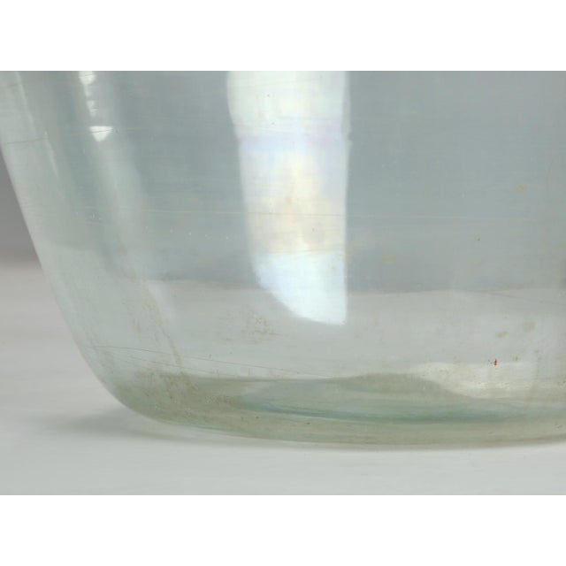 Demijohn or Carboy Glass Bottle in the Original Wooden Crate For Sale - Image 11 of 12