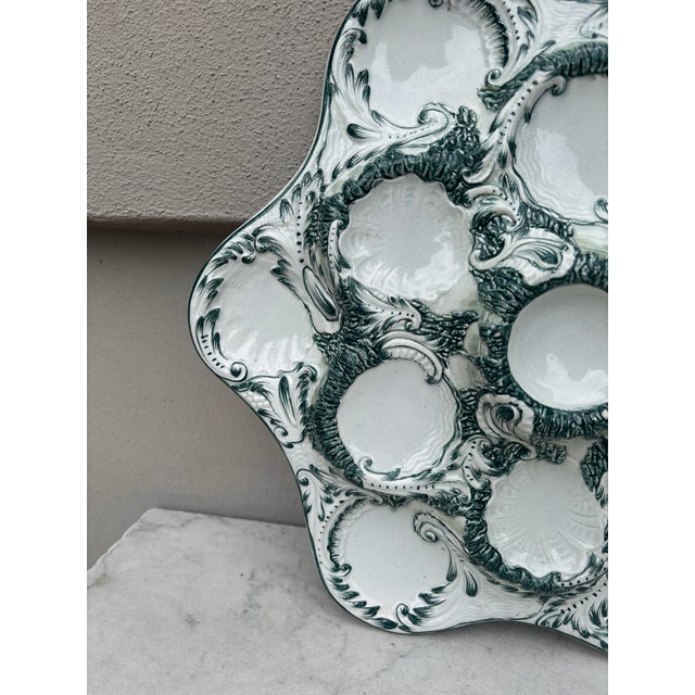 Large French Majolica Oyster Platter, Circa 1890 For Sale - Image 4 of 6