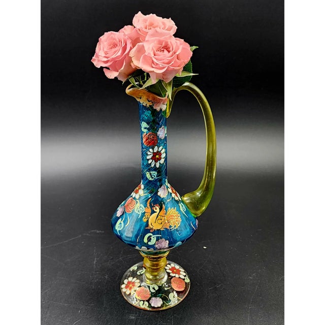 Rare Mid 20th Century Signed Jose Cire Royo Spanish Art Glass Ewer For Sale - Image 17 of 18