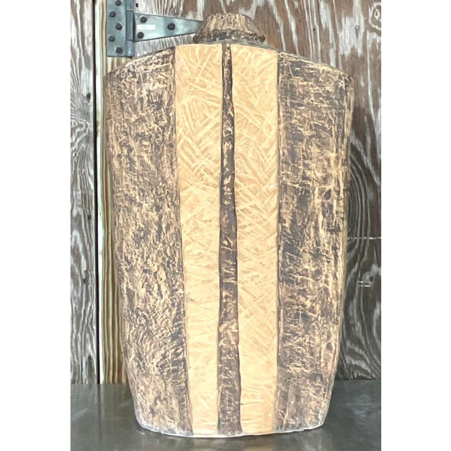 Vintage Matte Glazed Ceramic Urn For Sale In West Palm - Image 6 of 8