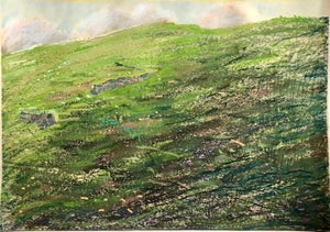 Dennis Leon, Large Abstract Landscape Pastel Drawing Painting San Francisco Artist, Megan #6, 1981