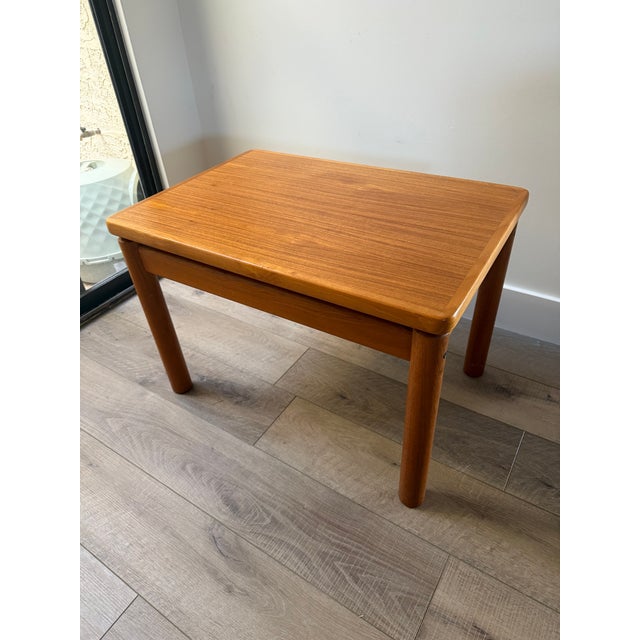 Mid-Century Modern 1980s Trioh Møbelfabrik Solid Teak Side Table For Sale - Image 3 of 9