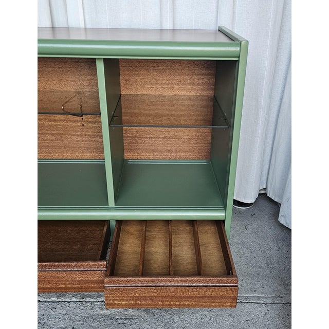 1950s Mid Century Modern Sideboard Credenza, Display Cabinet, by John Keal for Brown Saltman, Circa 1950's For Sale - Image 11 of 18