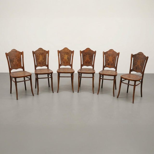 Bentwood Chairs from J. & J. Kohn, Vienna, Austria, 1900s, Set of 6 For Sale - Image 11 of 11