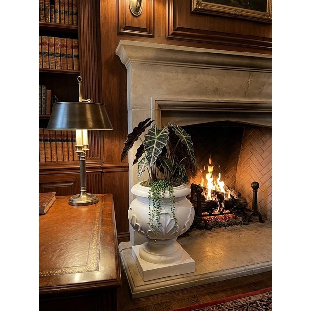 Neoclassical Style Cast Resin Cache Pot With Acanthus Leaf Detail For Sale - Image 11 of 11