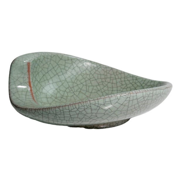 Ceramic Ashtray by Fridegart Glatzle Craquele Technique for Karlsruher Majolika, 1950s For Sale