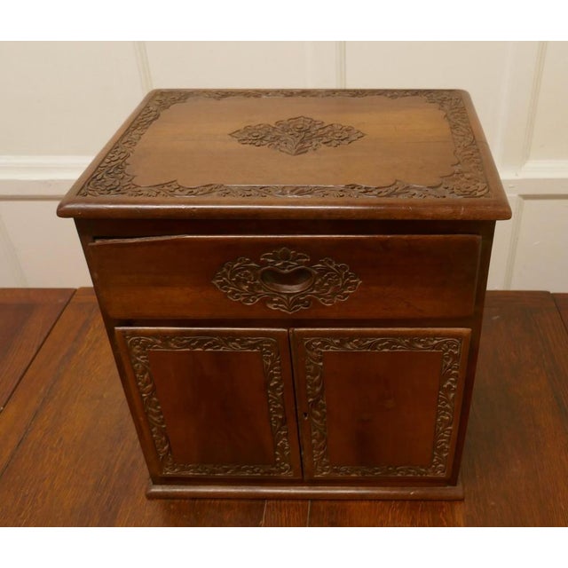 Small Carved Buffet with Drawer, 1880 For Sale - Image 3 of 12
