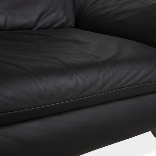 Gray Rossini 2-Seater Sofa in Dark Grey Leather from Koinor For Sale - Image 8 of 15