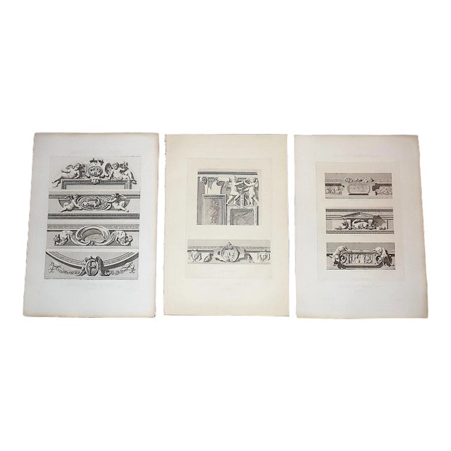 Antique 19th C. Palais De Fontainebleau Architectural Details - Set of 3 For Sale