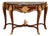 French Louis XV Style Console Table – Marble Top, Rich Wood & Ornate Gold Leaf Details For Sale