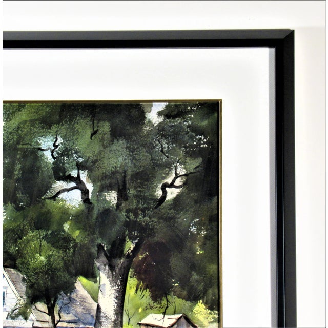 Mid 19th Century Ralph Baker, California Landscape with Farm, Circa 1950 For Sale - Image 5 of 6