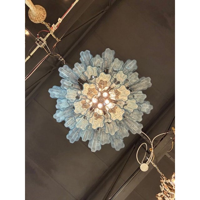 Early 21st Century Modern Blue "Trochi" Style Murano Chandelier For Sale - Image 5 of 6