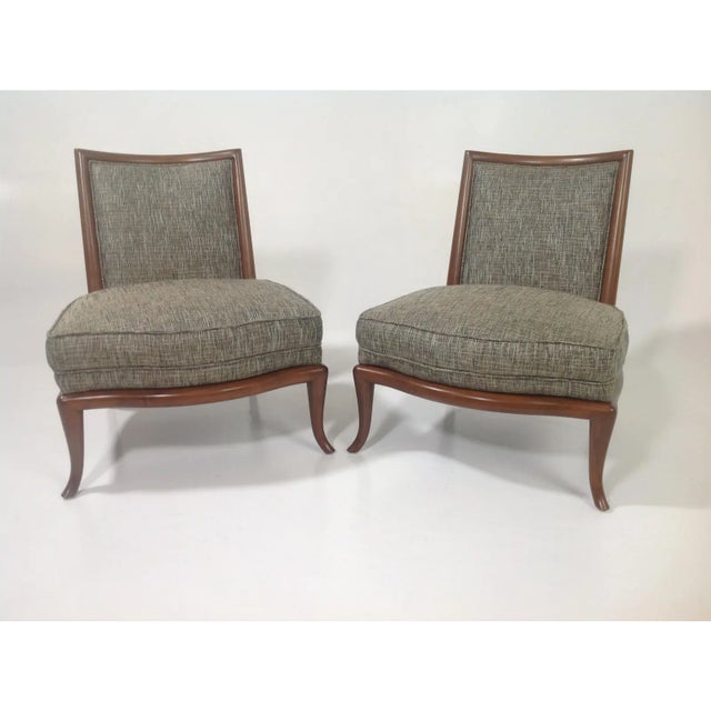 1990s Mid Century Modern Slipper Lounge Chairs- A Pair For Sale - Image 5 of 6