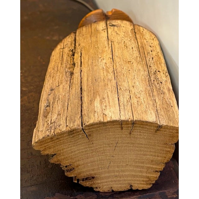 Hand Carved Wood Vase From a Real Piece of Wood For Sale - Image 4 of 4