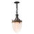 Antique French Copper, Brass and Cut Glass Lantern Pendant Light, 1910s For Sale - Image 9 of 10