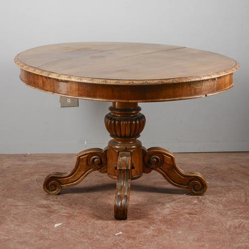 Wood Antique Extendable Oval Table, 1800s For Sale - Image 7 of 9