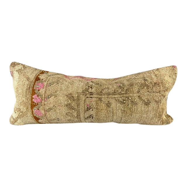 14 x 35 Lumbar Kilim Rug Majesty Oasis Turkish Pillow Cushion Cover For Sale