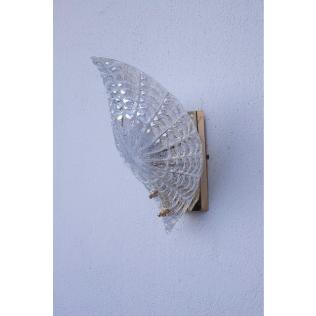 Set of 2 Bogotà Iridescent Rainbow Color Murano Style Glass Leave Wall Lights, 1970s For Sale - Image 11 of 12