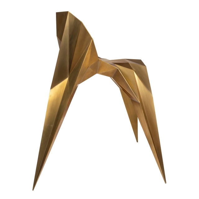 Contemporary Contemporary Brushed Brass Spider Chair by Zhoujie Zhang For Sale - Image 3 of 8