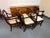 Beautiful vintage set of 1940’s mahogany kilsmos lyre back dining chairs. The set comes with four side chairs and two arm...