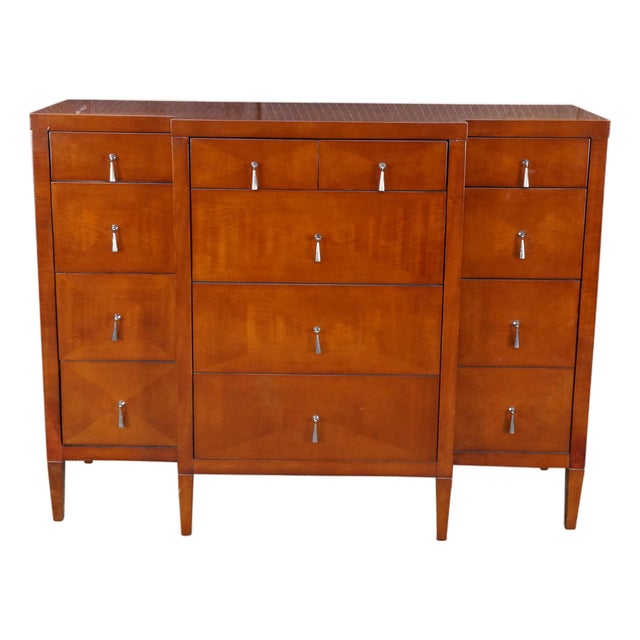Late 20th Century Michael Vanderbyl for Baker Furniture Archetype Cherry Dresser Console Chest 54", Attributed For Sale