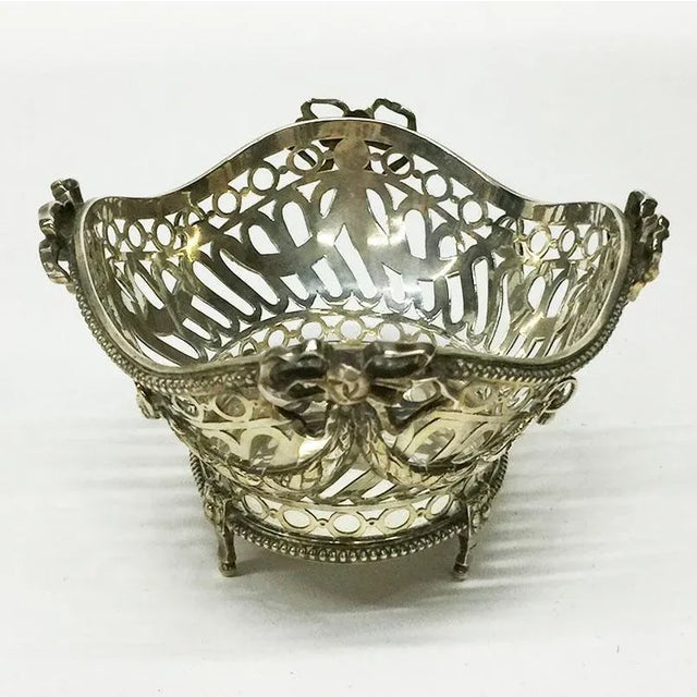Dutch Silver Bonbon Baskets from Reeser and Son, Fa. G.C., The Hague, Set of 2 For Sale - Image 4 of 10