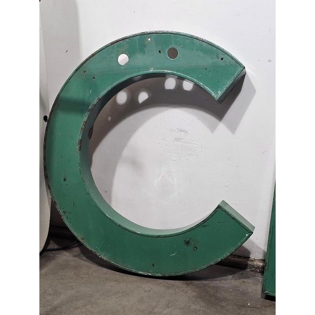 Army Green Industrial Large Letters Sign For Sale - Image 8 of 8