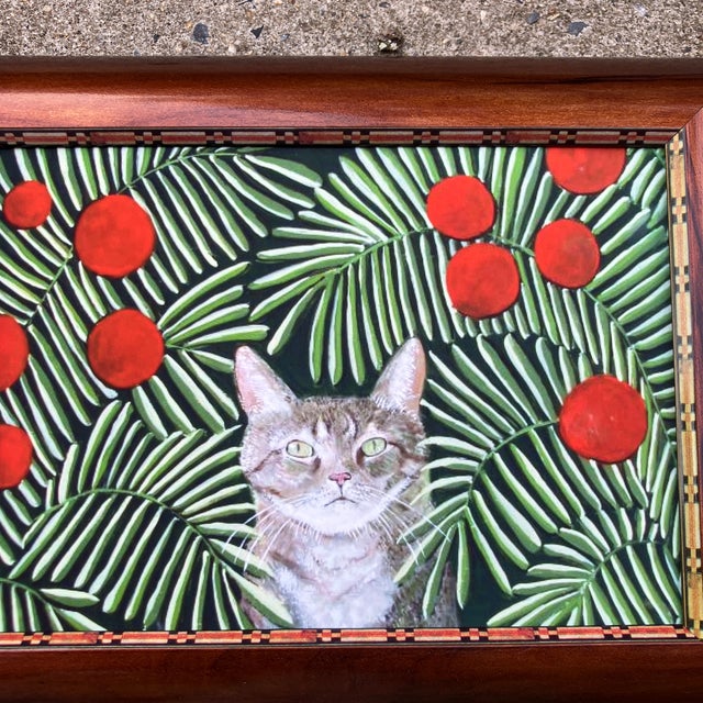 5 x 7 print on paper after original painting by contemporary artist Judy Henn Overall size with frame is 7. X 9