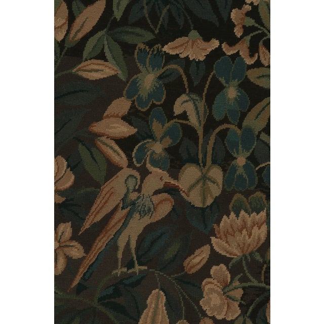 Rug & Kilim’s European Flatweave Rug in Brown With Pictorials and Floral Pattern For Sale - Image 10 of 10