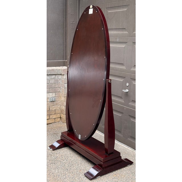 Wood Vintage Barbara Barry for Baker Furniture Free Standing Mirror For Sale - Image 7 of 11