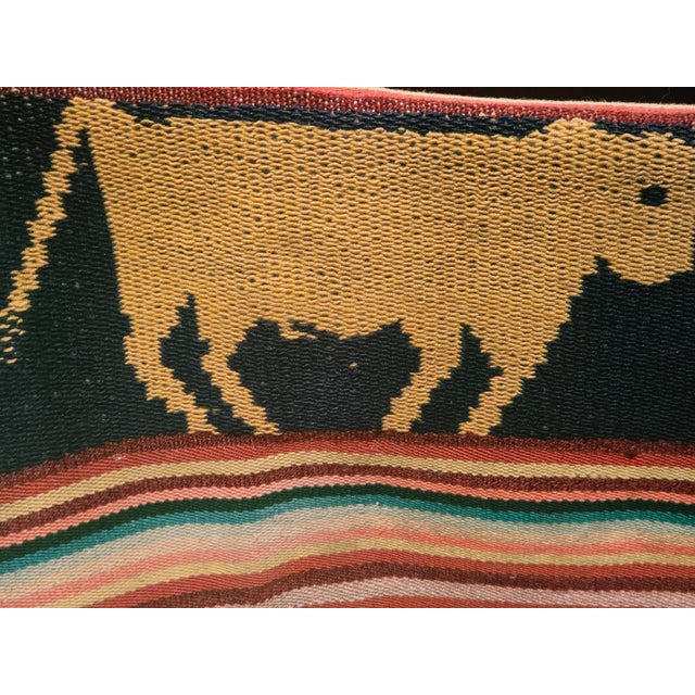 Folk Art Early 20th Century Andean Handwoven Poncho Textile Art With Figural Motifs For Sale - Image 3 of 10