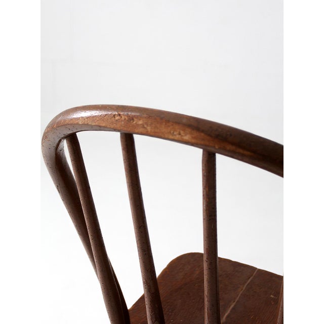 Antique Windsor Bow Back Spindle Chair For Sale - Image 10 of 14