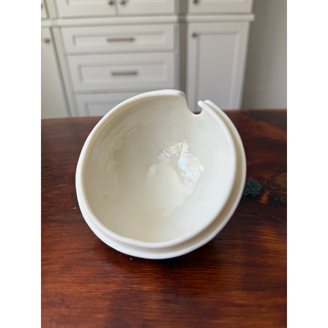 Ceramic Vintage Belleek Ireland Shamrock Honey Pot With Bees & Clover, C. 1980s For Sale - Image 7 of 8