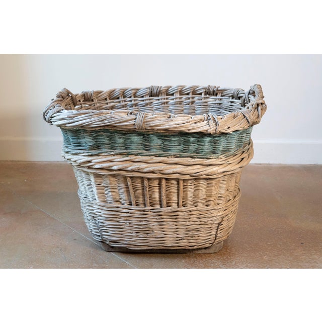 Brown Early 20th Century French Wicker Grape Harvesting Basket For Sale - Image 8 of 9
