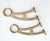 Reclaimed brass bar mount brackets designed to support rail tubing, commonly used for bar foot rails, handrails, or dance...
