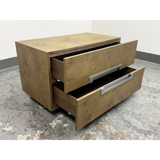 Contemporary Thomas Bina + Ed Robinson for Restoration Hardware White Hall Closed Nightstand For Sale - Image 3 of 12