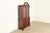 English Baker Furniture Style Georgian Carved Flame Mahogany Lighted Breakfront Bookcase Cabinet, Circa 1940s For Sale - Image 3 of 15