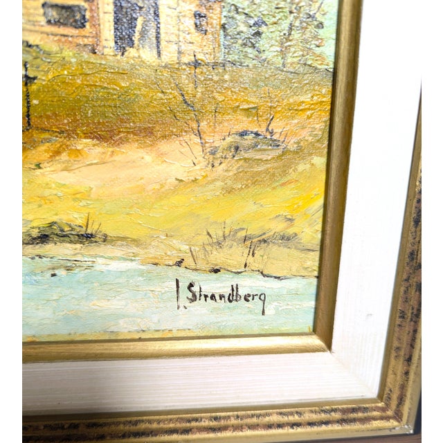 Vintage Swedish Oil Painting by John Edmund Strandberg 1930s For Sale - Image 9 of 13