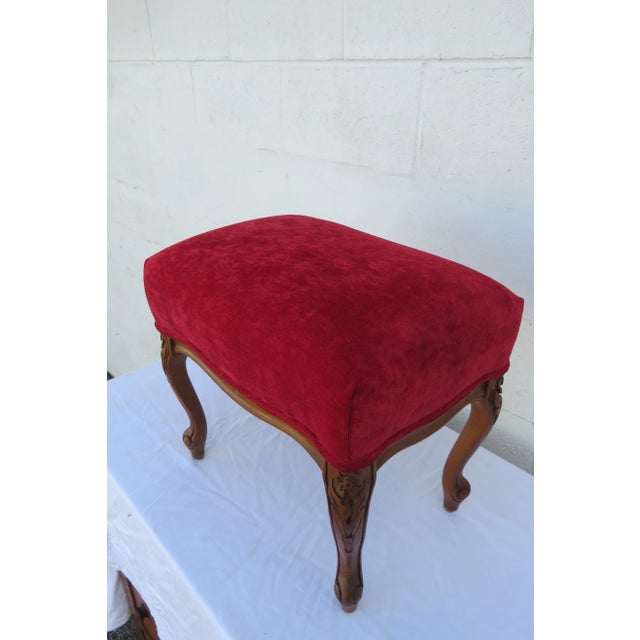 French Vintage 1960s Footstool Ottoman 6129 For Sale - Image 12 of 14