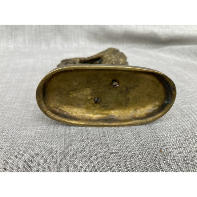 Mid 20th Century Vintage Solid Brass Rooster Figurine For Sale - Image 12 of 12