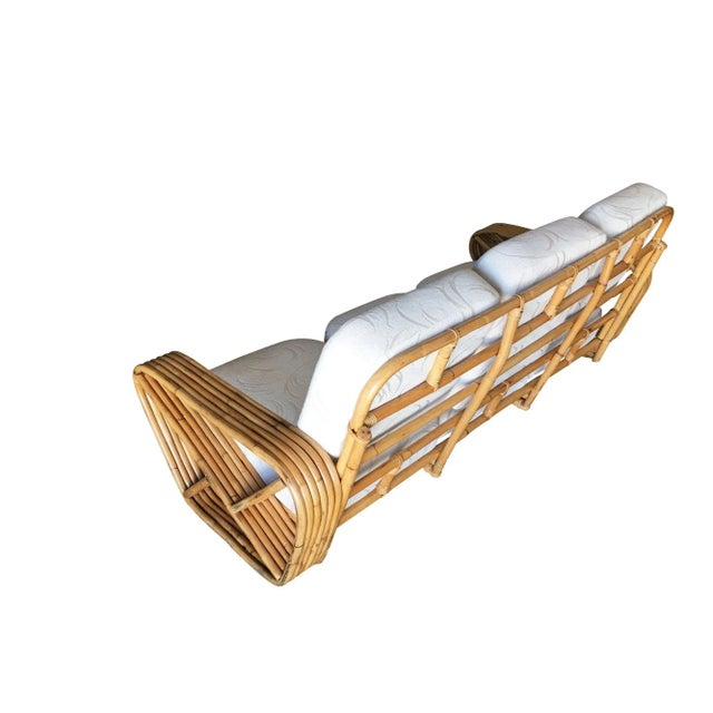 Art Deco 1930s Restored Art Deco Six-Strand Square Pretzel Five-Seat Sectional Sofa For Sale - Image 3 of 5