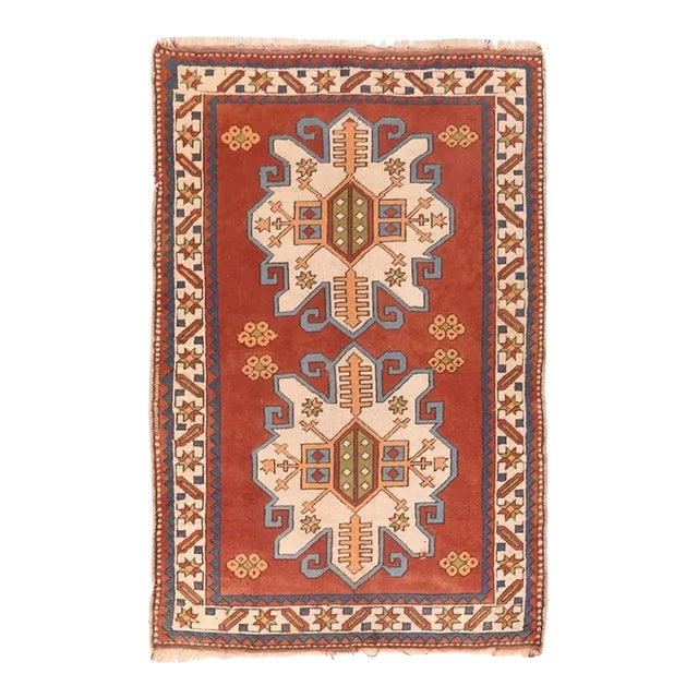 Vintage Turkish Rug 4'5'' x 6'7'' For Sale