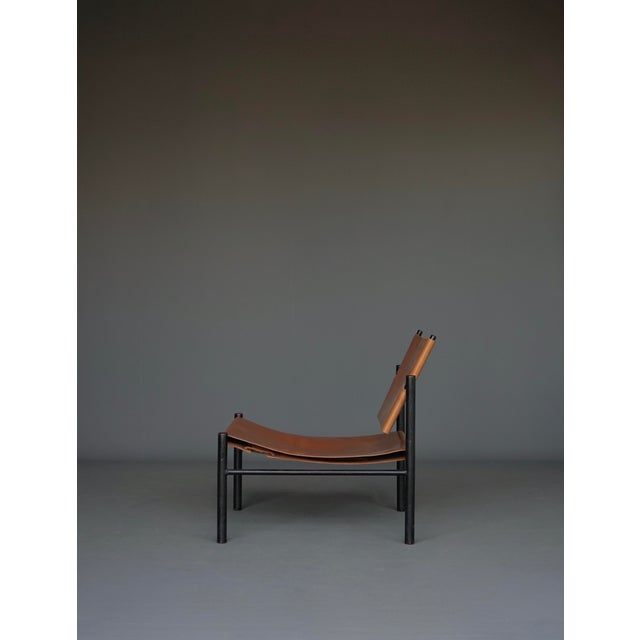 1960s Lounge Chair in Metal and Leather from Wim den Boon, 1960s For Sale - Image 5 of 18