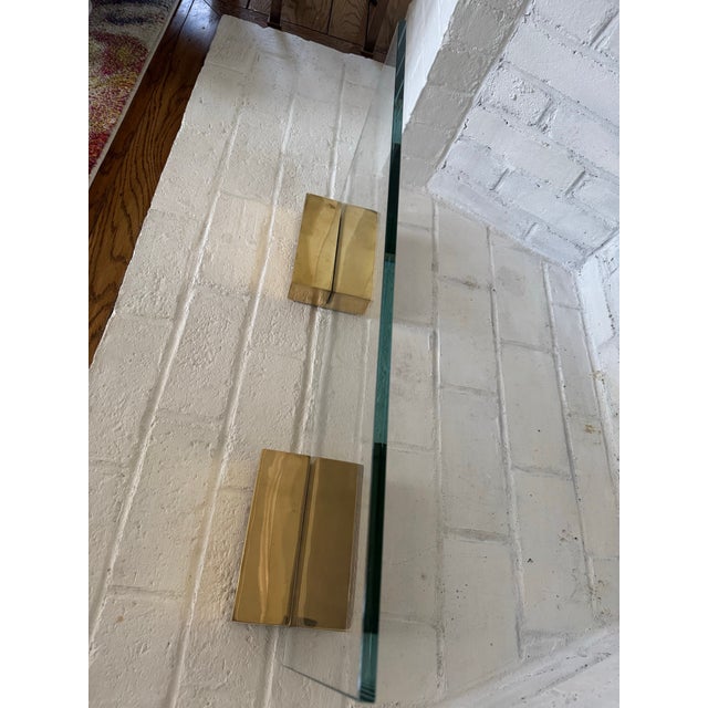 John Lyle Pair of Polished Bronze Block Fire Screen Bases For Sale - Image 12 of 12