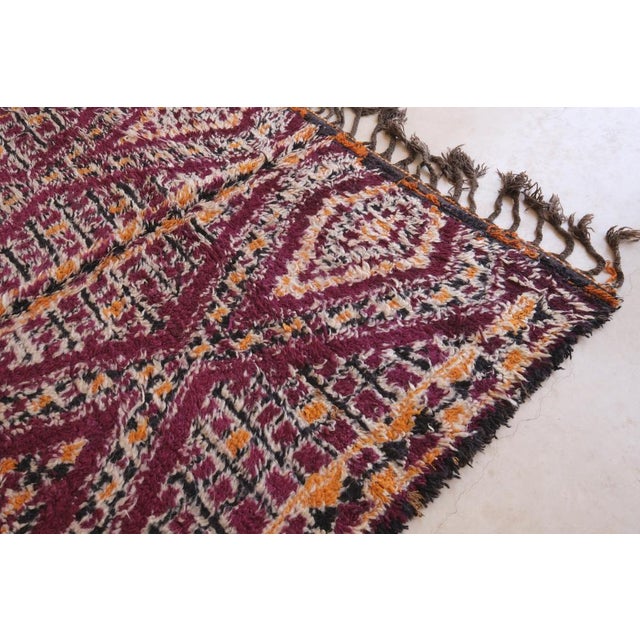 Purple 1980's Moroccan Collector Rug - 11.2 X 6.5 Ft For Sale - Image 8 of 9