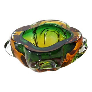 Vintage Italian Sommerso Murano Glass Bowl, 1960s For Sale
