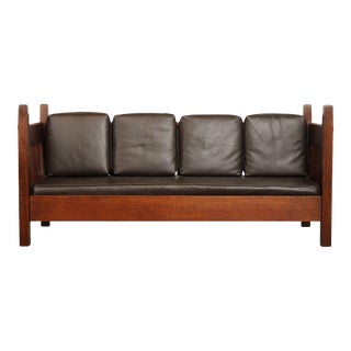 Gustav Stickley Antique Mission Oak Settle For Sale