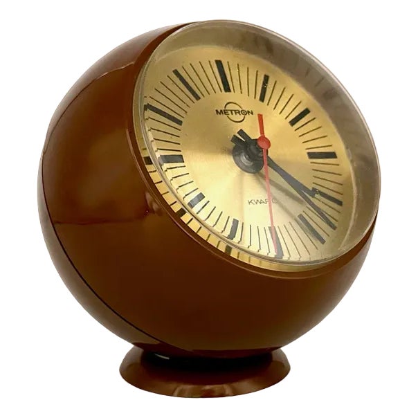 Polish Space Age Clock from Metron, 1970s For Sale